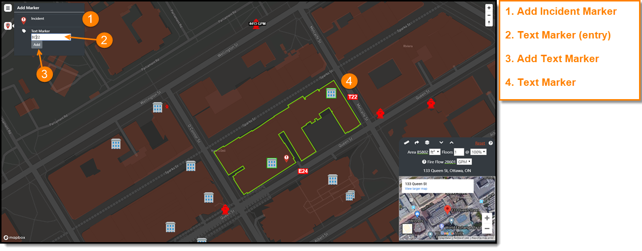 SmartMAP Marker Menu (screenshot)